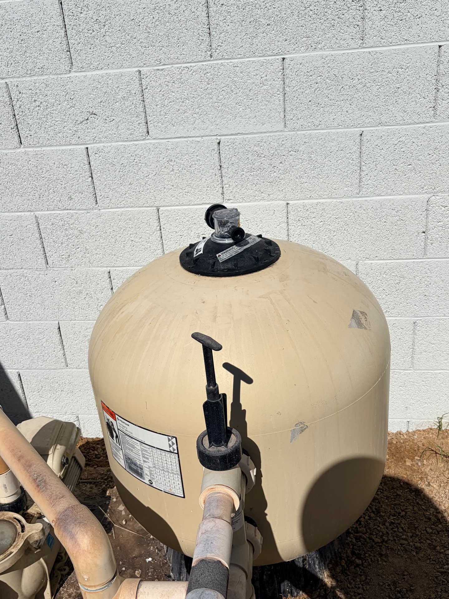 Pool sand filter serviced by Requejo Pool & Spa